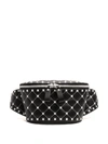 Valentino Garavani Rockstud Matelasse Leather Belt Bag - Black