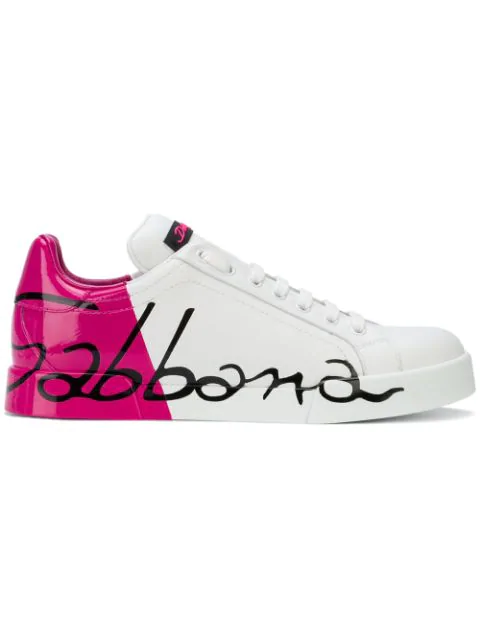 dolce and gabbana pink sneakers