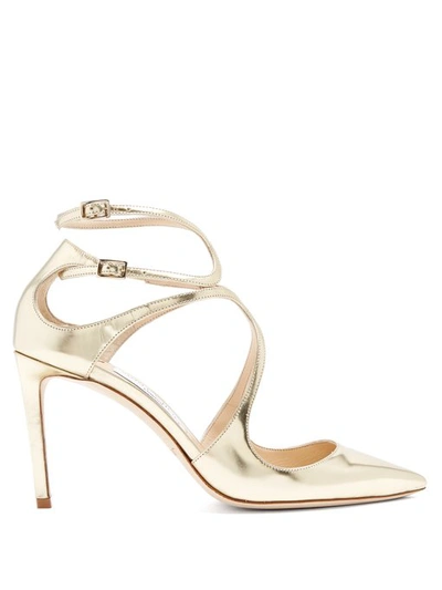 Jimmy Choo Lancer 85 Leather Pumps In Champagne