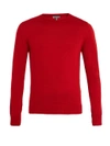 Lanvin Crew-neck Cashmere Sweater In Red