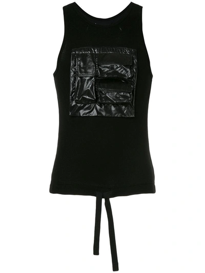 Takahiromiyashita The Soloist Contrast Patch Vest Top In Black