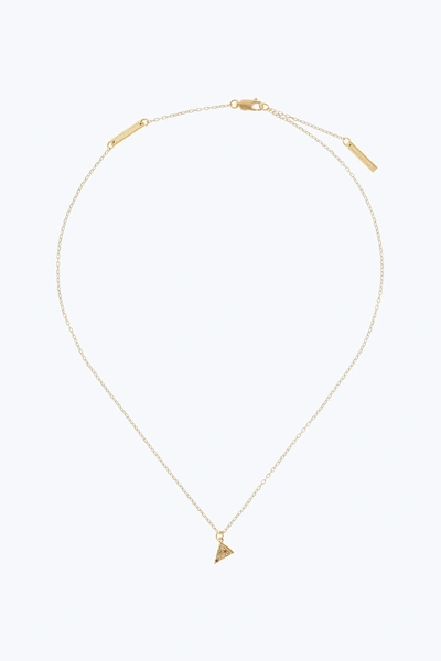 Marc Jacobs Pizza Pendant Necklace In Metallic Gold