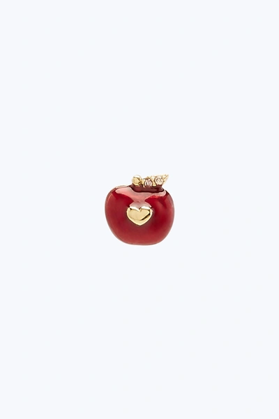 Marc Jacobs Red Single Apple Stud Earring