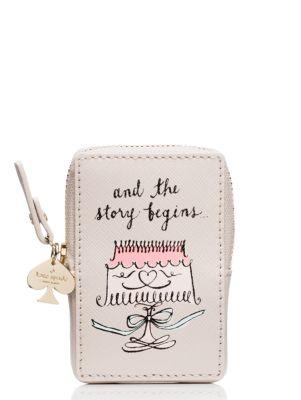 Wedding Belles Bridal Coin Purse In Crisp Linen