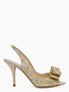 Kate Spade Charm Heels In Platinum