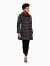 Kate Spade Jewel Button Puffer Coat In Black