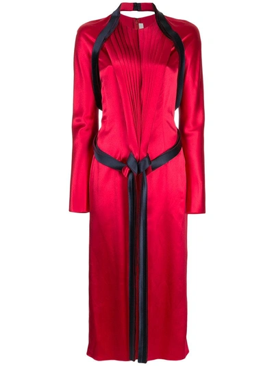 Dion Lee Nautical Knot Long Sleeve Dress - Red