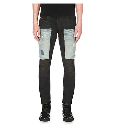 Diesel Tepphar 0848e Slim Colour-block Jeans In Denim0848e | ModeSens