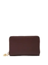 Alexander Mcqueen Zip-around Continental Grained-leather Wallet In Burgundy