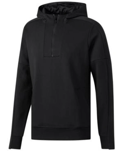 Adidas Originals Adidas Men's Squad Quarter-zip Hoodie In Black