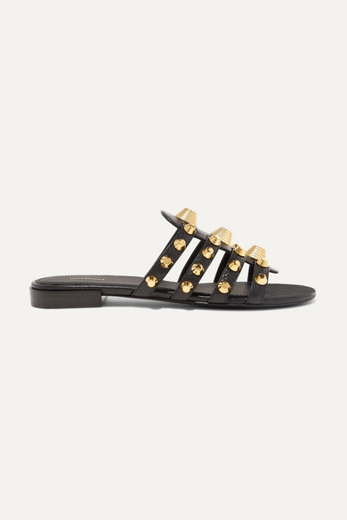 balenciaga studded slides