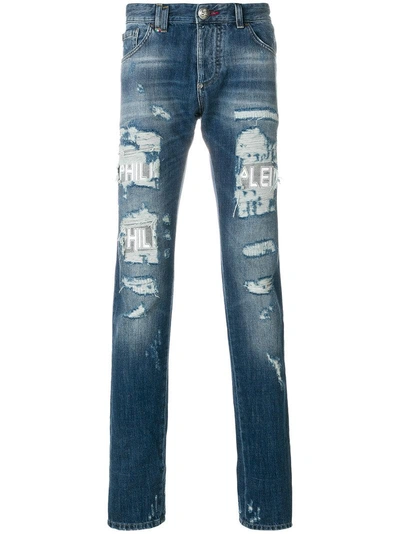 Philipp Plein Straight-leg Jeans In Blue