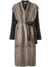 Inès & Maréchal Benoit Belted Coat - Grey