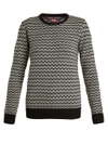 Perfect Moment Frequency Zigzag-intarsia Wool Sweater In Black Multi