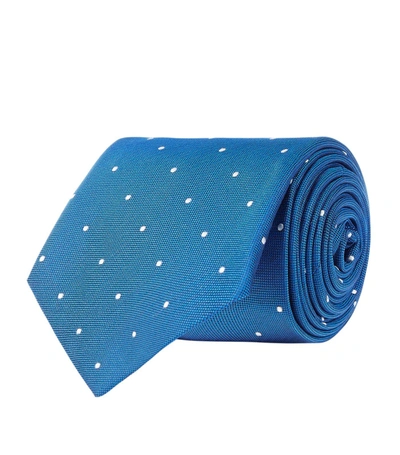 Paul Smith Polka Dot Tie In Blue