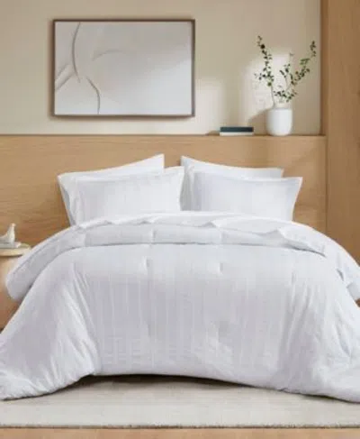 510 Design Logan Woven Striped Comforter Sets In White