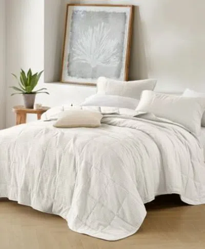 510 Design Mina Waffle Weave Textured Quilt Sets In Green
