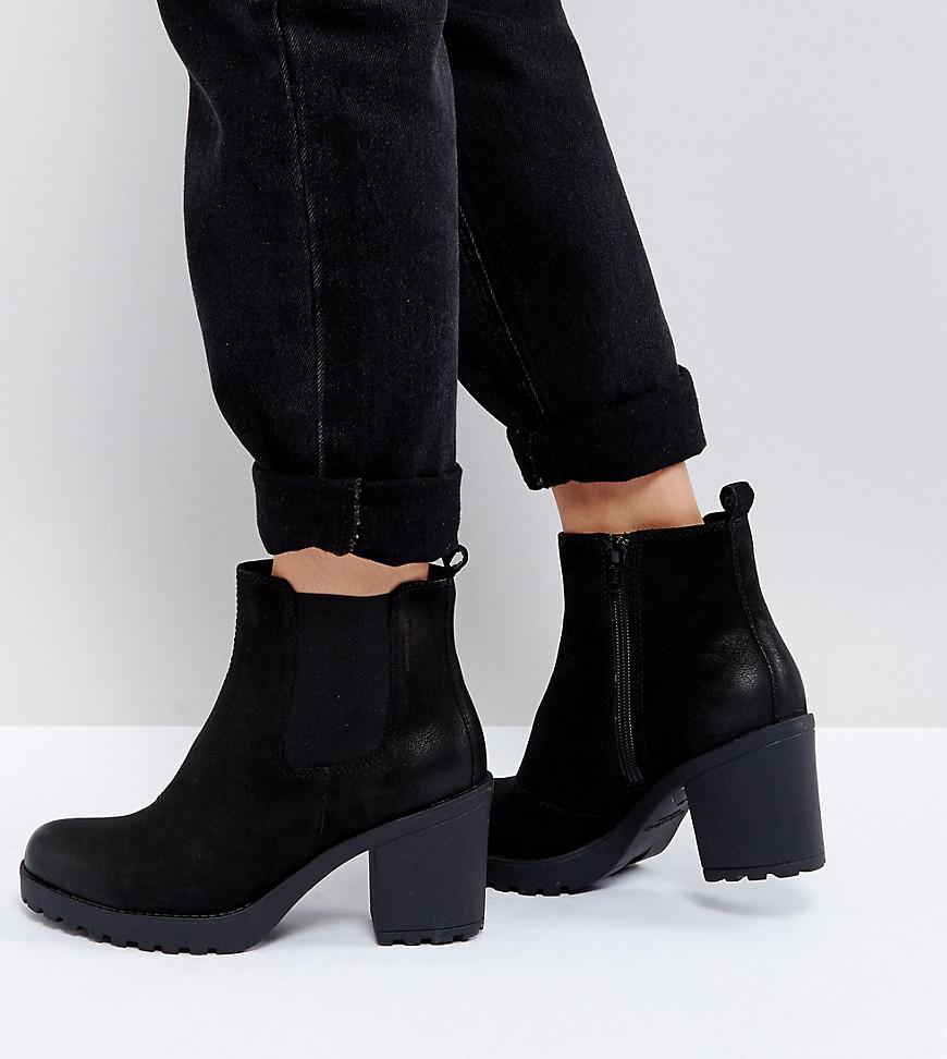 Vagabond Grace Black Leather Ankle Boots - Black | ModeSens