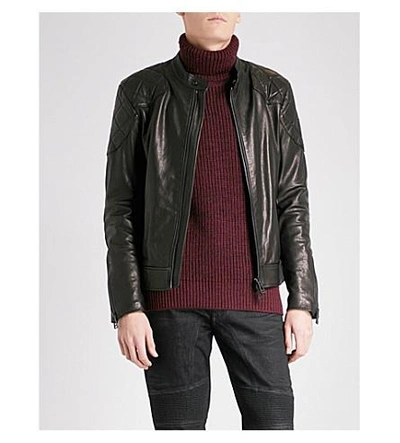 Belstaff The Outlaw Leather Jacket In Cognac ModeSens