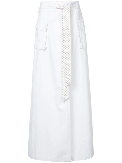 Thomas Wylde Arachnid Long Skirt In White