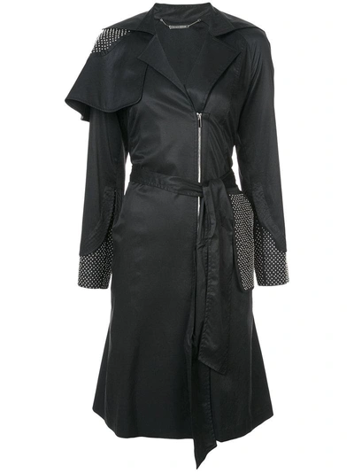 Thomas Wylde Belted Trench Coat - Black