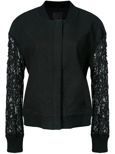 Thomas Wylde Lace Sleeves Jacket - Black