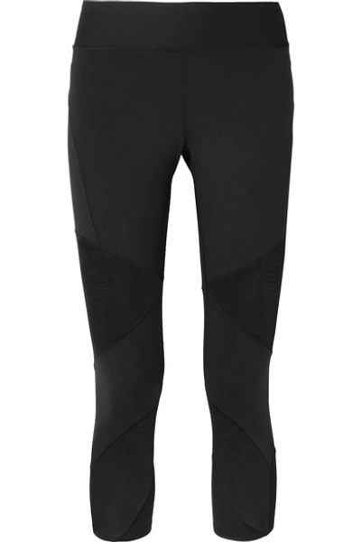 Nike Power Fly Lux Mesh-paneled Dri-fit Stretch Leggings In Black