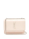 Saint Laurent Sunset Crocodile-effect Leather Cross-body Bag In Light Pink