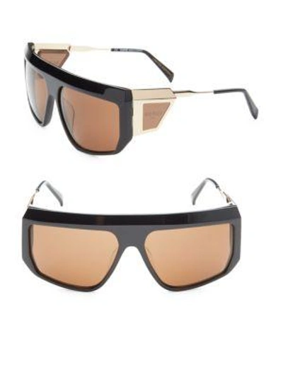 Balmain 62mm Shield Sunglasses In Black