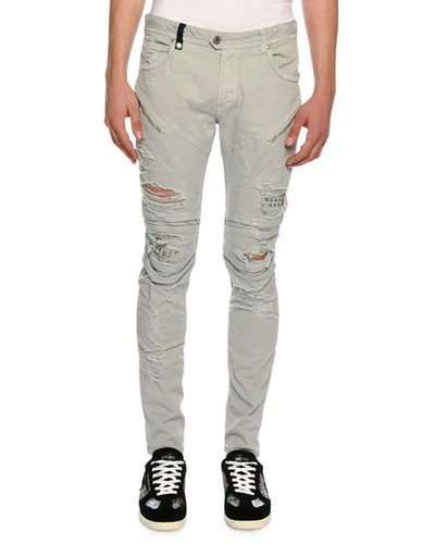 Just Cavalli Distressed Motorcycle Jeans
