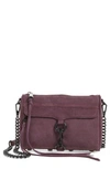 Rebecca Minkoff Mini Mac Nubuck Convertible Crossbody Bag - Blue In Moon Nubuck/ Light Gold Hrdwr