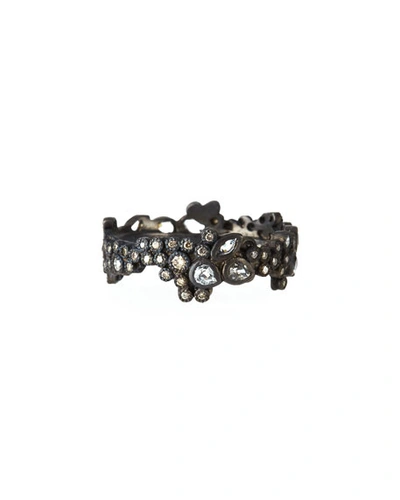 Armenta New World Cluster Ring With Diamonds & White Sapphires In Silver