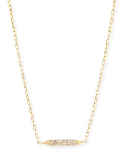 Cyn Mio Crystal Bar Stud Necklace