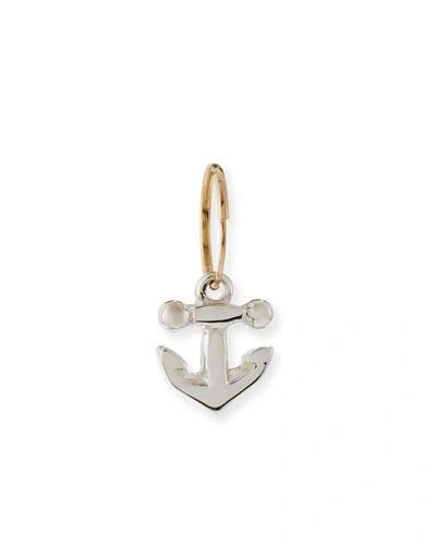 Lee Brevard Anchor Single Earring In Silver