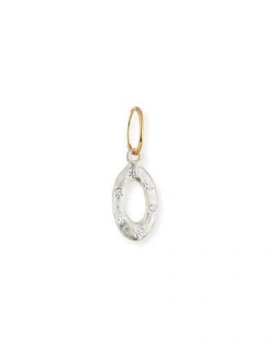 Lee Brevard Old Money Oval Single Earring With Stones In Silver