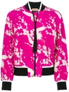 N°21 Nº21 Floral And Bird Print Bomber Jacket - Pink In Fiori