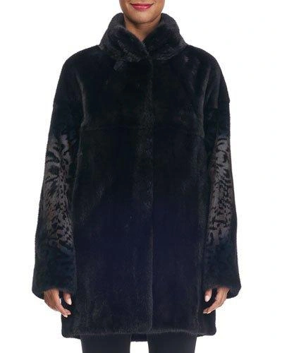 Reich Furs Mink Fur Stroller Coat With Animal Print