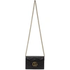Gucci Gg Matelasse Leather Wallet On A Chain In Nero