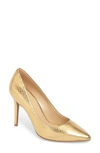 Michael Michael Kors Claire Pointy Toe Pump In Gold