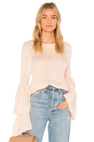 Devlin Tiara Bell Sleeve Sweater In Blush