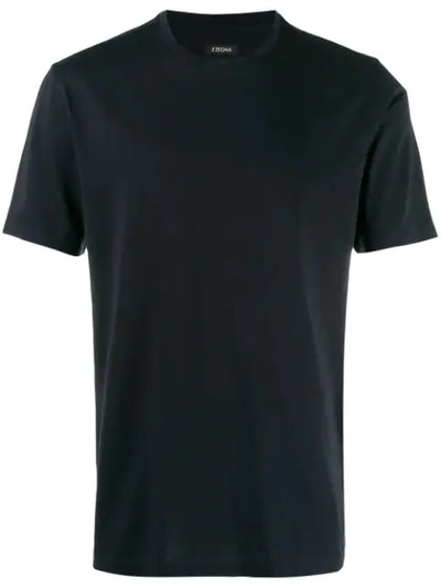 Z Zegna Round Neck T-shirt In Black