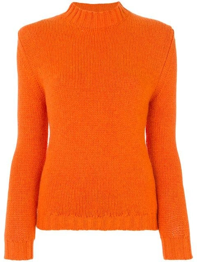 Bear Hug Ribbed Jumper - Orange