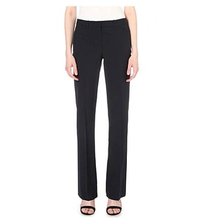 Theory Max Straight-leg Stretch-wool Trousers In Deep Navy