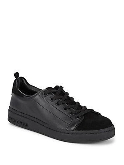 Opening Ceremony Lace-up Leather Low Top Sneakers In Black