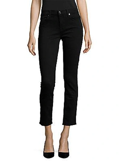 7 For All Mankind Cropped Skinny Jeans In Light Blue