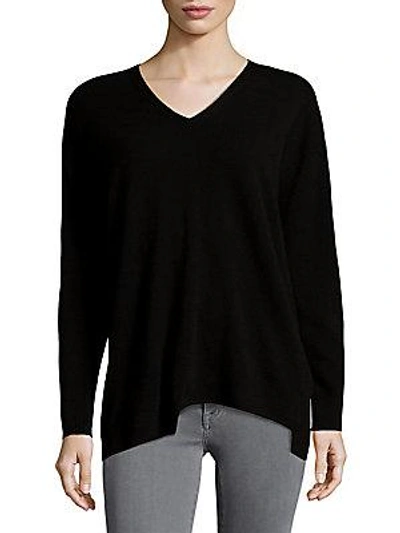 Lafayette 148 V-neck Sweater In Black