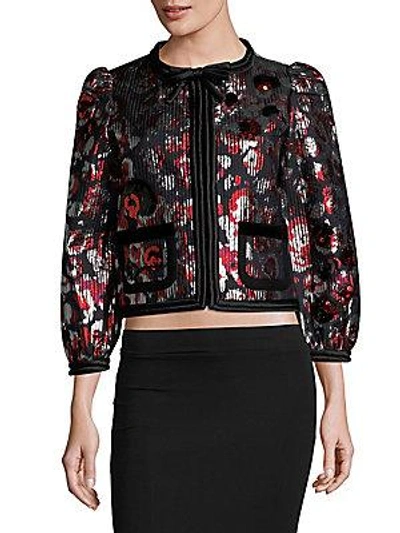 Marc Jacobs Floral Jacquard Jacket In Red