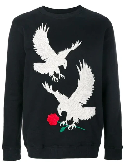 Intoxicated Sweatshirt Mit Adler-print In Black