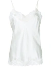 Gold Hawk Lace Trim Cami Top In A02 Off White