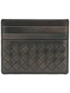 Bottega Veneta Dark Bronze Intrecciato Nappa Card Case - Brown